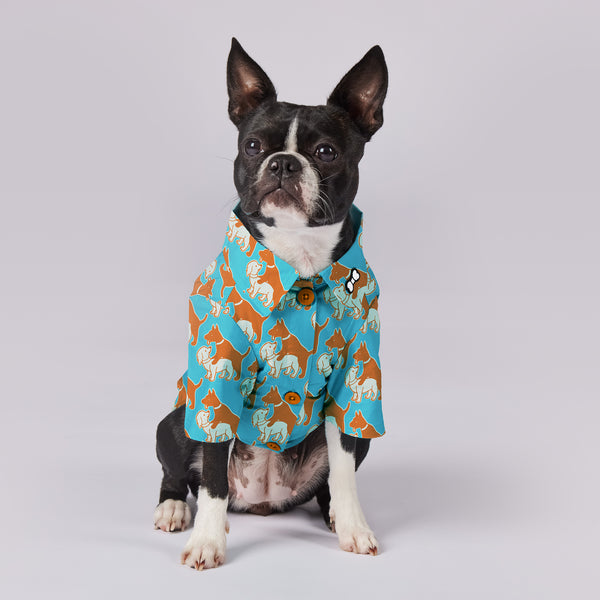 Active Dog Button Shirt